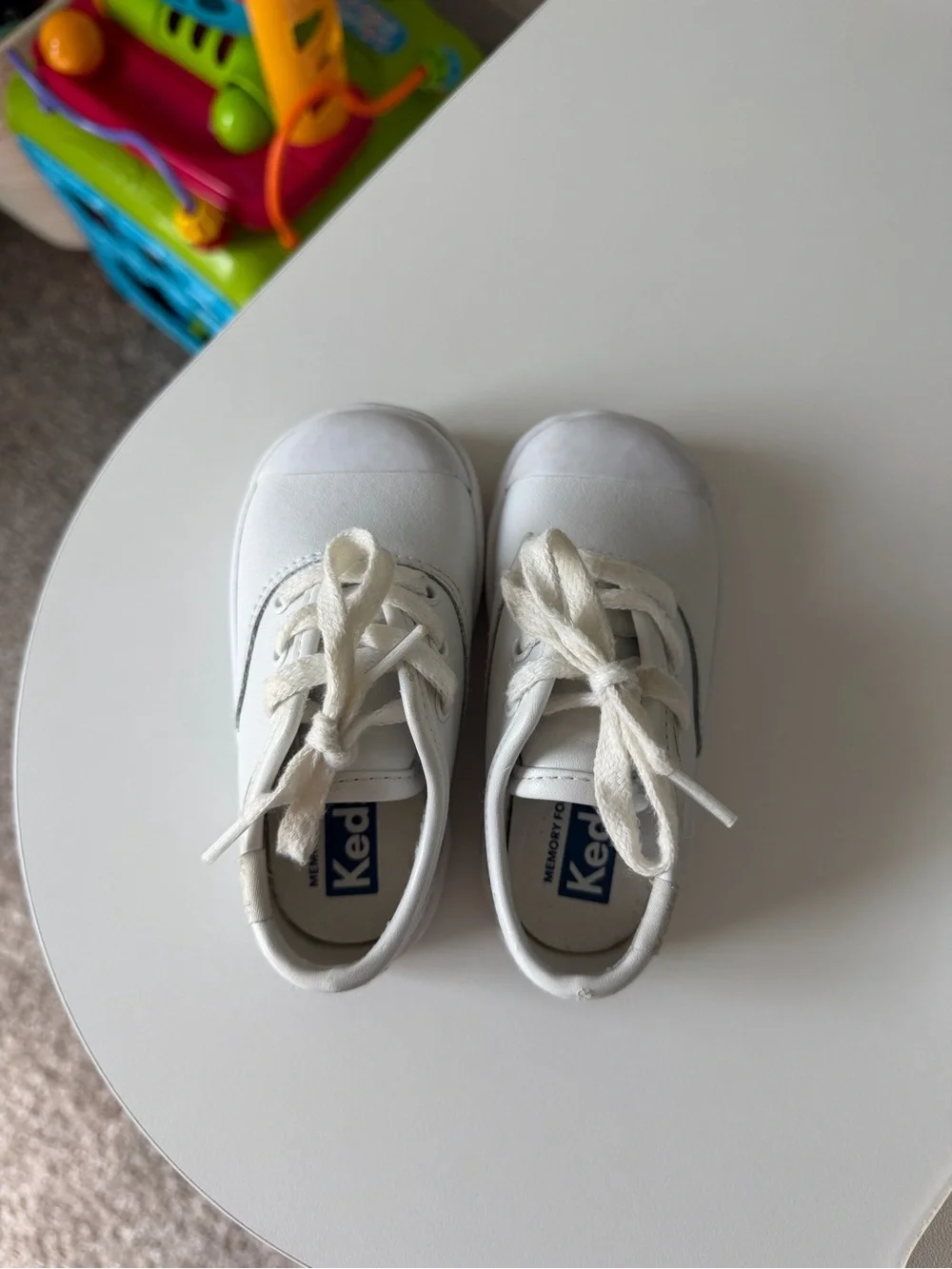 Keds Kids White Lace-Up Sneakers